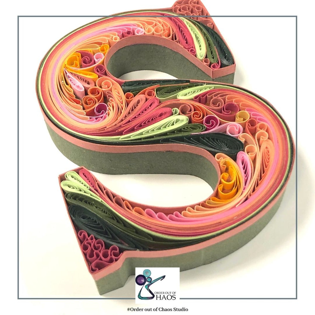 Wooden Letters with Quilling Art