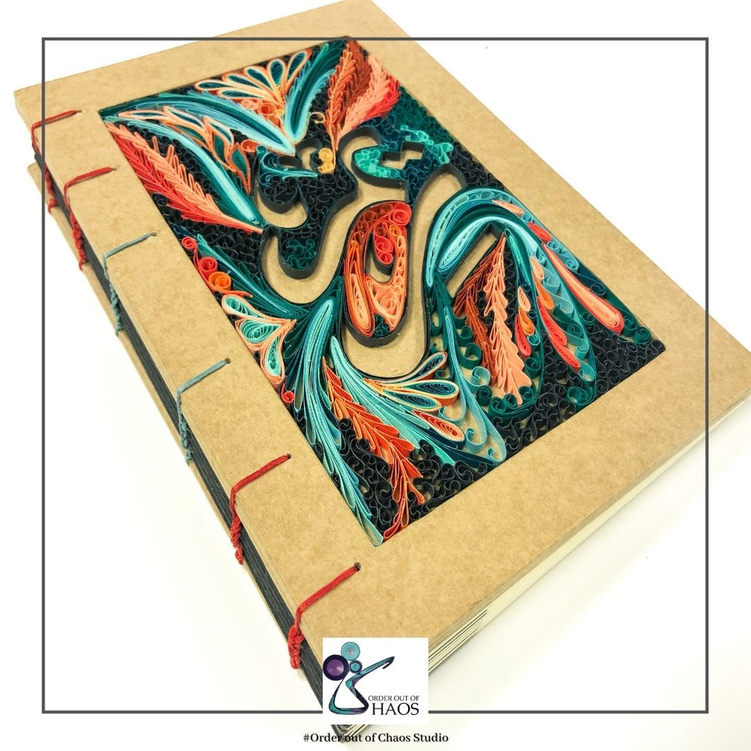 Bespoke Calligraphic Handcrafted coptic bound notebook