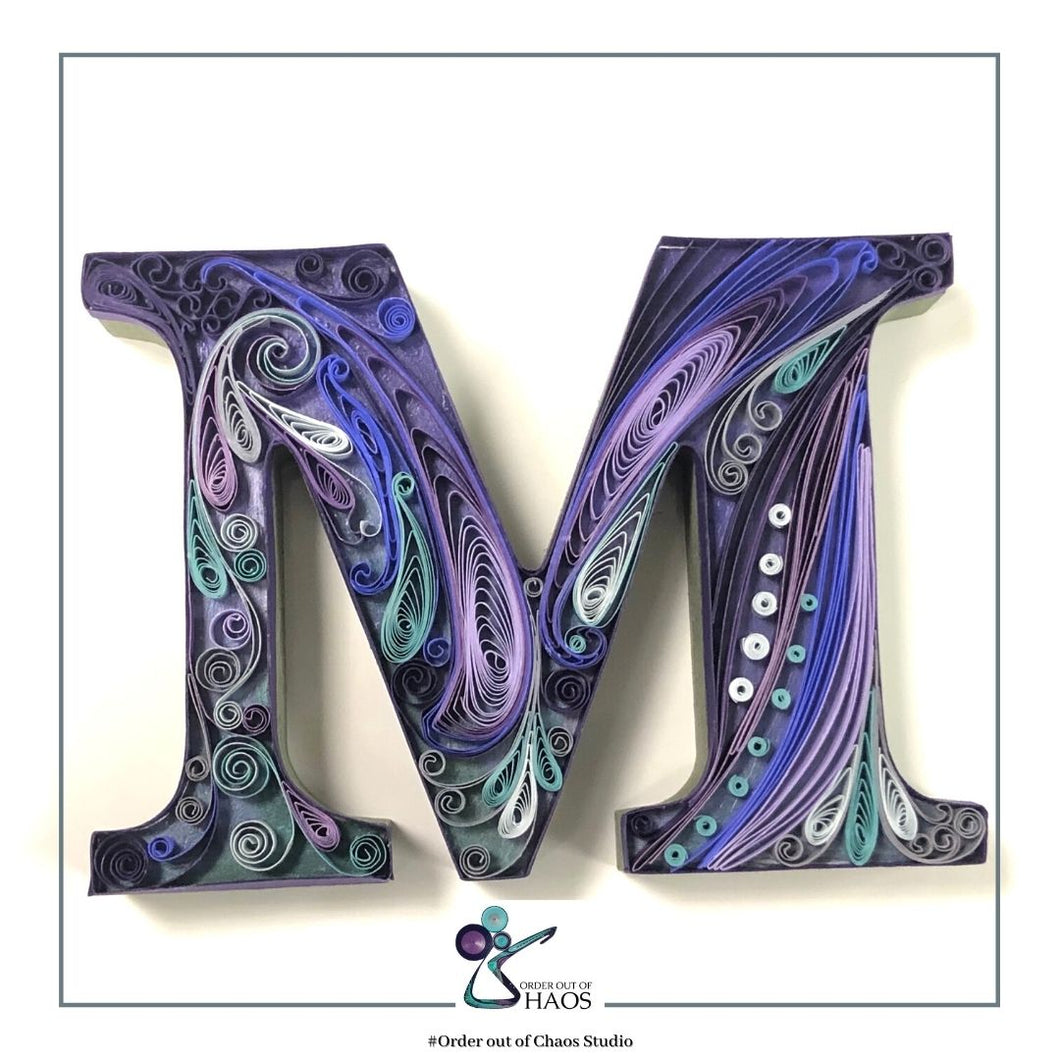 Wooden Letters with Quilling Art 0025