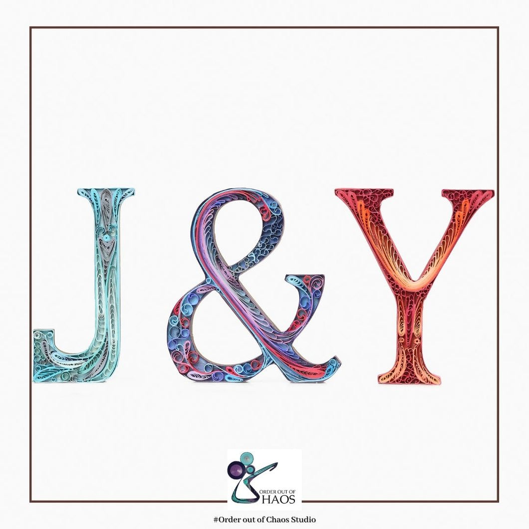 Wooden Letters with Quilling Art 0026