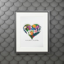 Load image into Gallery viewer, Love Home Quilling Fine Art Print (Passepartout Paper Frame)
