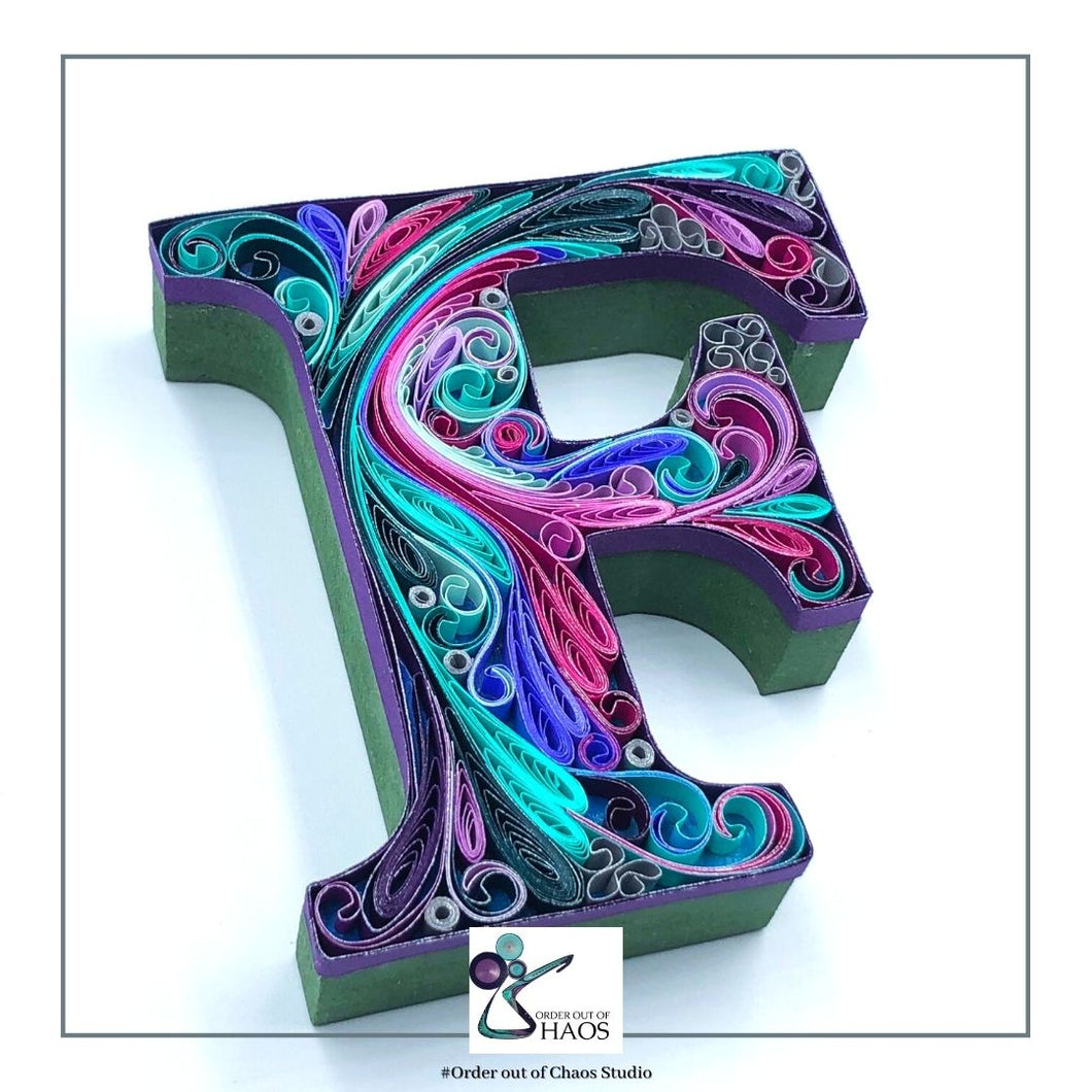 Wooden Letters with Quilling Art 0023