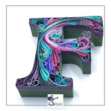 Load image into Gallery viewer, Wooden Letters with Quilling Art 0023
