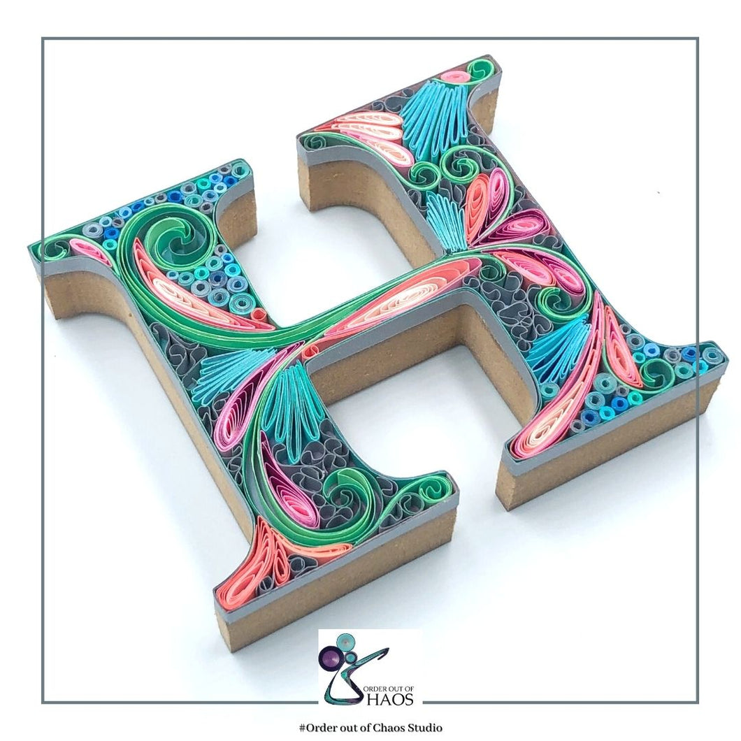 Wooden Letters with Quilling Art 0024