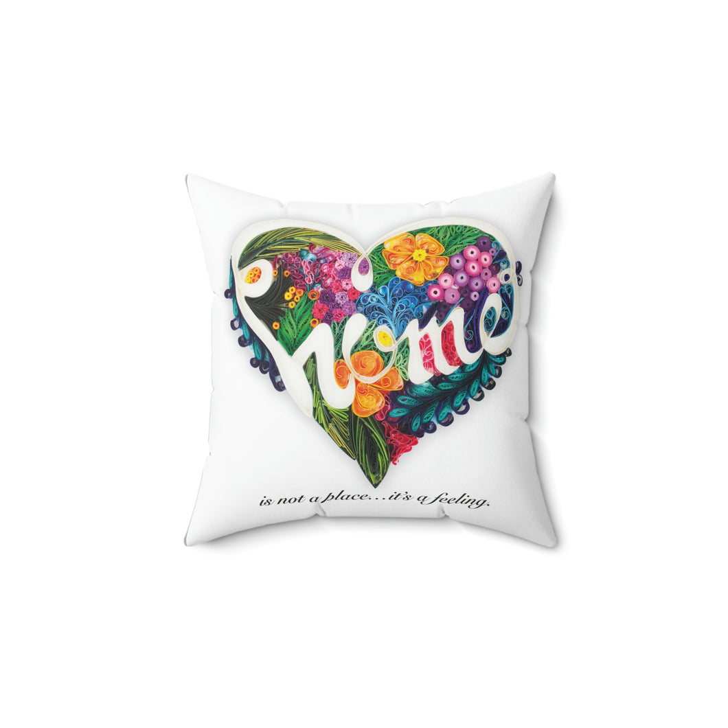 Love Home -Spun Polyester Square Cushion