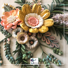 Load image into Gallery viewer, Botanical Pattern-3D Quilling Art (Downloadable pattern)
